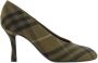 Burberry Stiletto Baby Pumps met Check Print Green Dames - Thumbnail 2