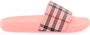 Burberry Tartan Rubber Slides Pink Dames - Thumbnail 1
