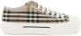 Burberry Beige Lage Sneakers met Herhaald Merkpatroon Beige Dames - Thumbnail 1