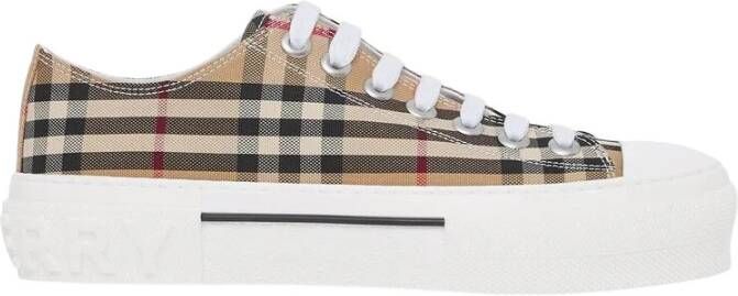 Burberry Vintage Check Low Top Sneakers Beige Dames