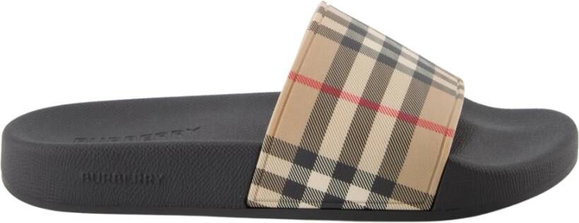 Burberry Vintage Check Patroon Ronde Neus Schoenen Beige Heren