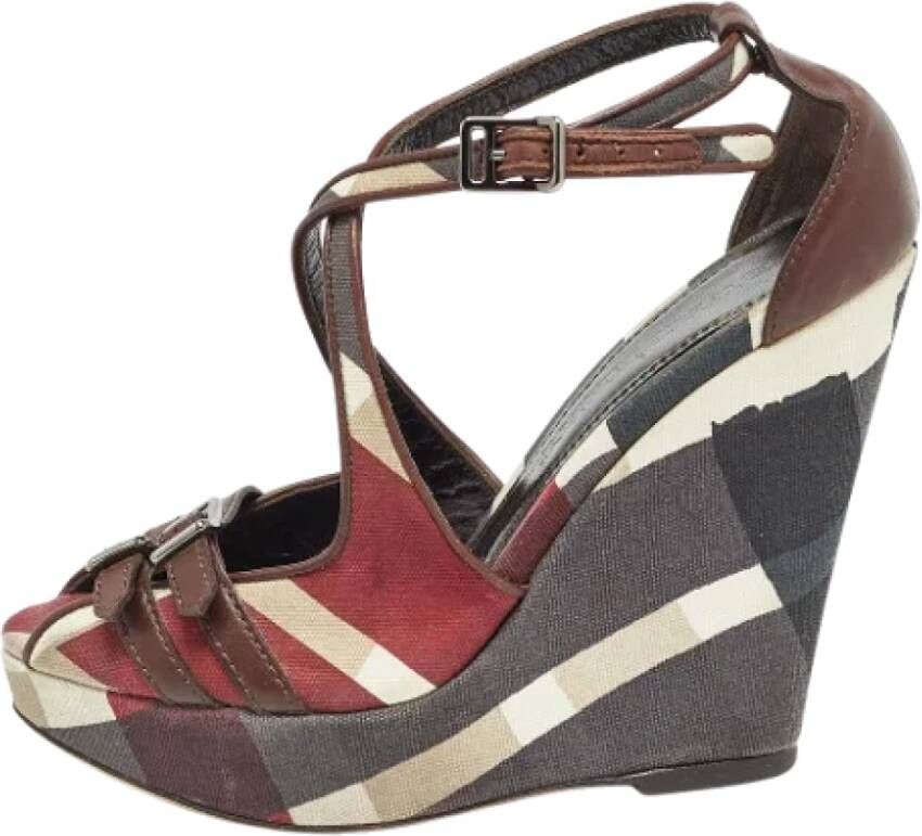 Burberry Vintage Pre-owned Canvas sandals Multicolor Dames