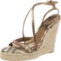 Burberry Vintage Pre-owned Canvas sandals Yellow Dames - Thumbnail 1