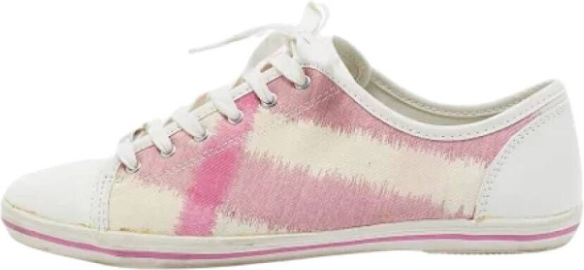 Burberry Vintage Pre-owned Canvas sneakers Pink Dames