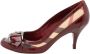Burberry Vintage Pre-owned Coated canvas heels Red Dames - Thumbnail 1