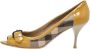 Burberry Vintage Pre-owned Coated canvas heels Yellow Dames - Thumbnail 1