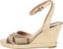 Burberry Vintage Pre-owned Coated canvas sandals Beige Dames - Thumbnail 1