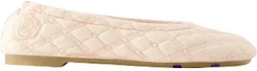 Burberry Vintage Pre-owned Leather flats Beige Dames