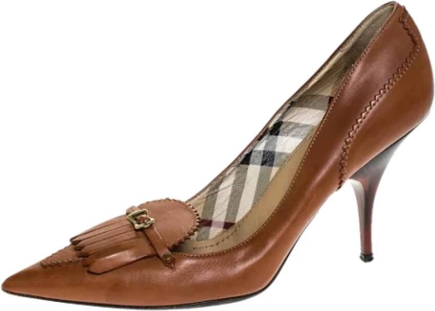 Burberry Vintage Pre-owned Leather heels Beige Dames