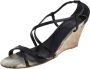 Burberry Vintage Pre-owned Leather sandals Black Dames - Thumbnail 1