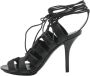 Burberry Vintage Pre-owned Leather sandals Black Dames - Thumbnail 1