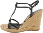 Burberry Vintage Pre-owned Leather sandals Black Dames - Thumbnail 1