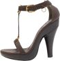 Burberry Vintage Pre-owned Leather sandals Brown Dames - Thumbnail 1