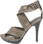 Burberry Vintage Pre-owned Leather sandals Gray Dames - Thumbnail 1