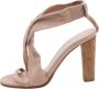 Burberry Vintage Pre-owned Leather sandals Pink Dames - Thumbnail 1