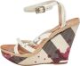 Burberry Vintage Pre-owned Leather sandals White Dames - Thumbnail 1