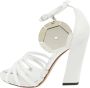 Burberry Vintage Pre-owned Leather sandals White Dames - Thumbnail 1