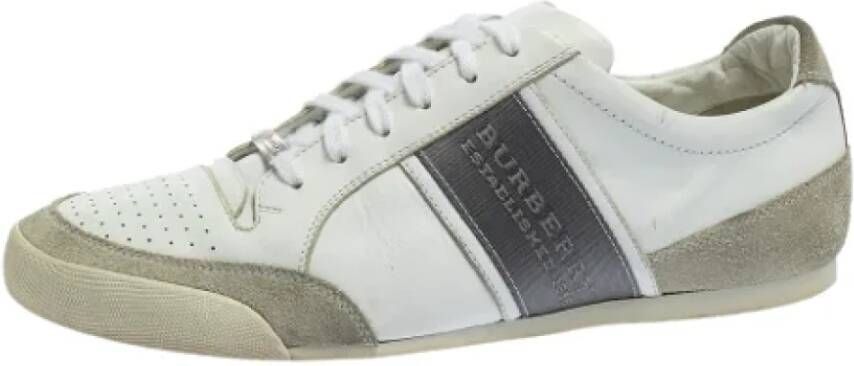 Burberry Vintage Pre-owned Leather sneakers White Dames