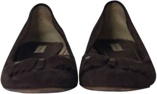 Burberry Vintage Pre-owned Platte schoenen Brown Dames