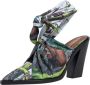 Burberry Vintage Pre-owned Satin sandals Green Dames - Thumbnail 1
