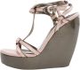 Burberry Vintage Pre-owned Satin sandals Pink Dames - Thumbnail 1
