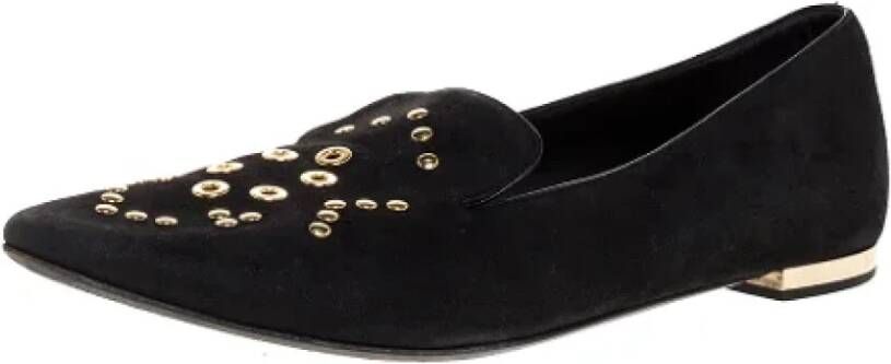 Burberry Vintage Pre-owned Suede flats Black Dames