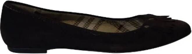 Burberry Vintage Pre-owned Suede flats Brown Dames