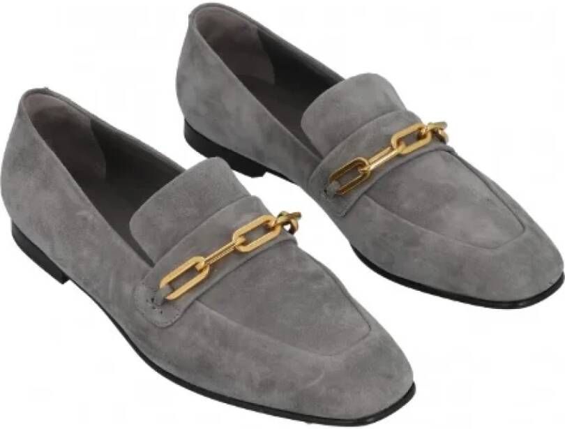 Burberry Vintage Pre-owned Suede flats Gray Dames