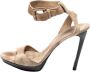 Burberry Vintage Pre-owned Suede sandals Beige Dames - Thumbnail 1