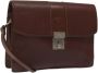 Burberry Vintage Tweedehands leren aktetas met slot - Thumbnail 1