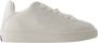 Burberry Witte Leren Sneakers Ronde Neus Vetersluiting White Dames - Thumbnail 18