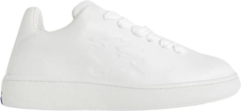 Burberry Witte Leren Box Sneakers White Heren