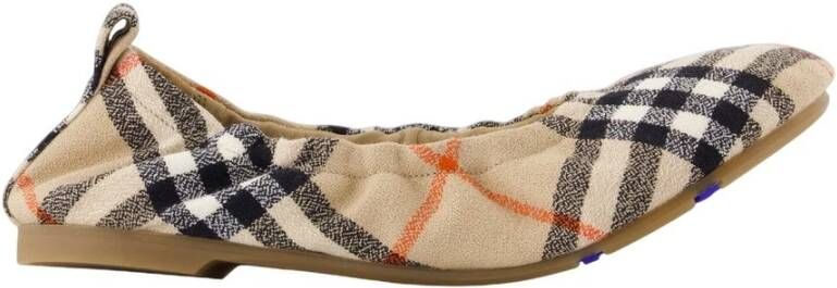 Burberry Wollen Baby Ballerina's in Beige