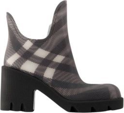 Burberry Marsh regenlaarzen met hak Black Dames