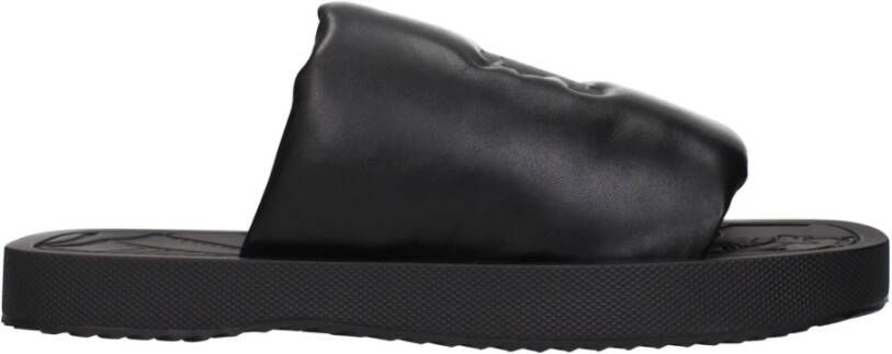 Burberry Sandalen Lf Knight Slab Sandals Leather Black in zwart