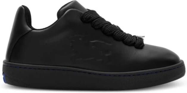 Burberry Zwarte Leren Sneakers Black Dames
