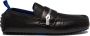 Burberry Zwarte Leren Loafers met B-Cut Rits Black Heren - Thumbnail 1