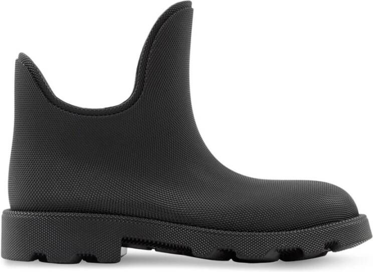 Burberry Rubber Enkellaarzen Zwart Tankzool Black Heren