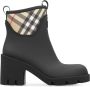 Burberry Zwarte Rubber Chelsea Boots Modern Ontwerp - Thumbnail 1