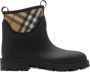 Burberry Zwarte Rubberen Zool Dubbele Treklip Schoenen - Thumbnail 1