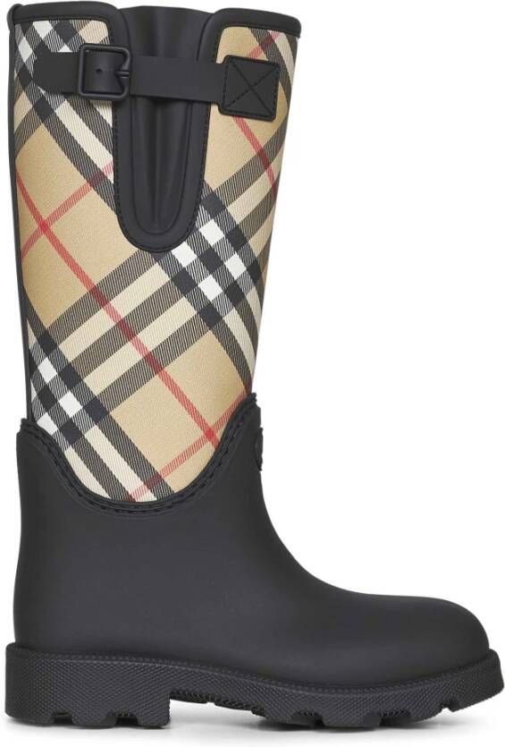 Burberry Zwarte Slip-On Laarzen met B-Gesp