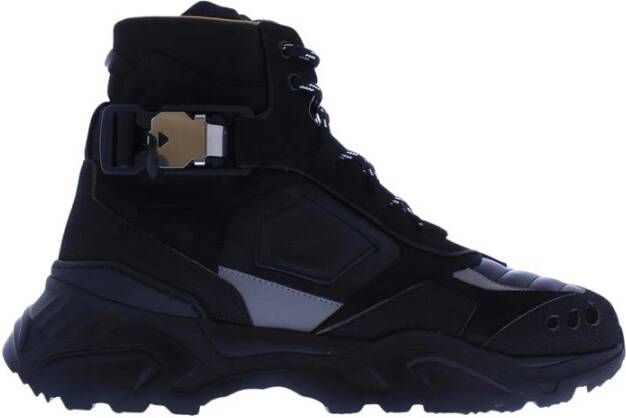 Buscemi Hoge Top Gevecht Sneakers Zwart