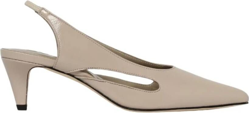 By FAR Beige Leren Slip-On Sandalen