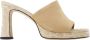 By FAR Beliz Sandals in Beige Embossed Leather Suede Beige Dames - Thumbnail 1