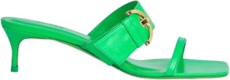 By FAR Bettina Leren Sandaal Green Dames
