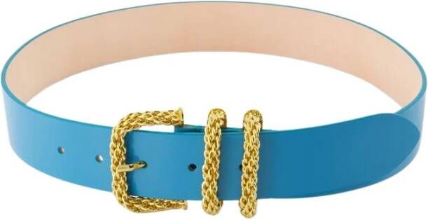 By FAR Blauwe Leren Riem met Draaislot
