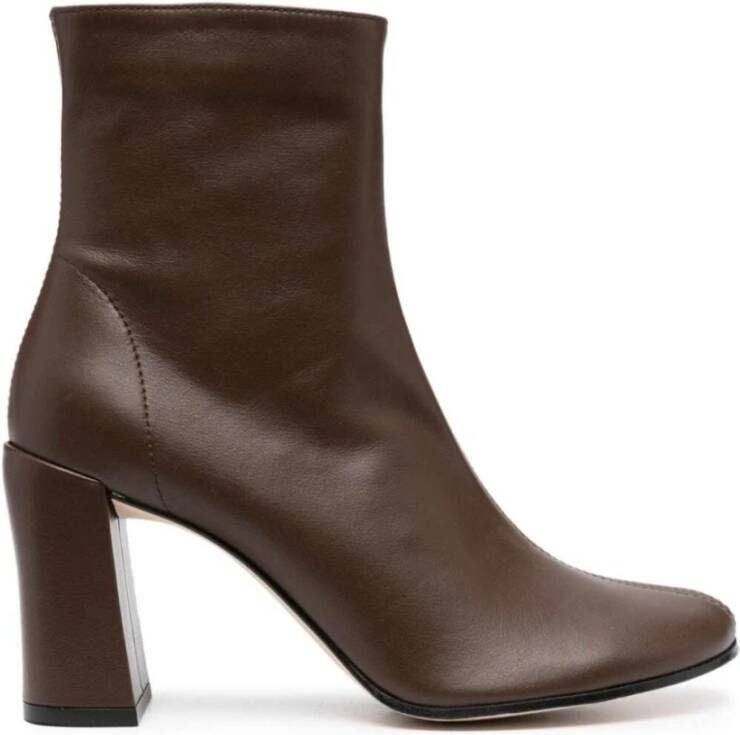 By FAR Leren Enkellaarzen Bear Stijl Ware Bruin Dames