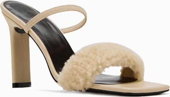 By FAR Leren Sandalen met Eco-Bont Kraag Beige Dames - Foto 3