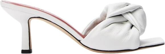 By FAR Heeled Mules White Dames