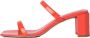 By FAR Rode Lakleren Blokhak Sandalen Orange Dames - Thumbnail 1